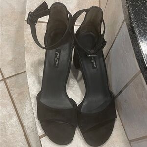 Paul Green Black Ankle Strap Heeled Sandals